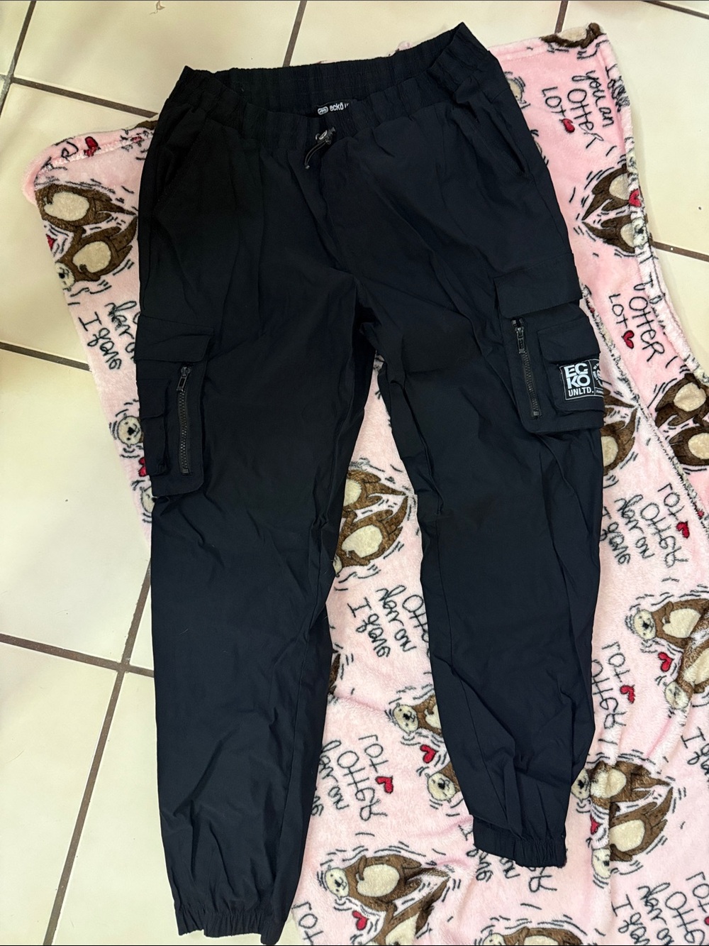 Echo Black Men’s Cargo Jogger Sweatpants